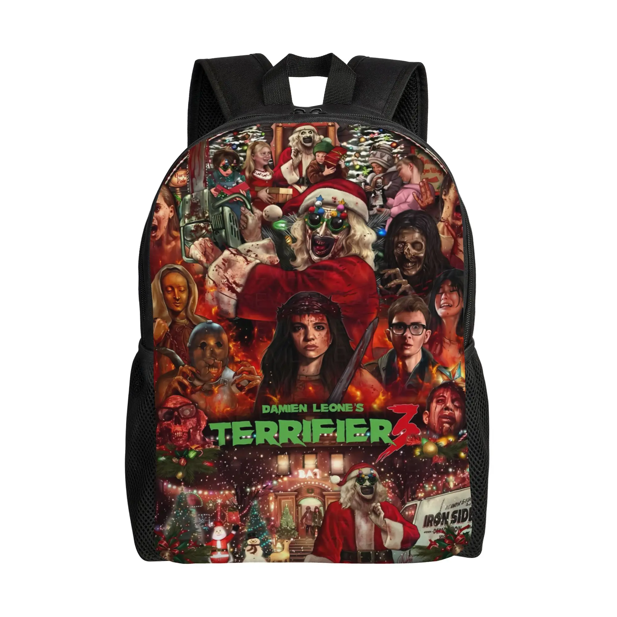 

Terrifier 3 Christmas Backpack Kawaii Backpacks Teen Trekking Durable School Bags Designer Rucksack