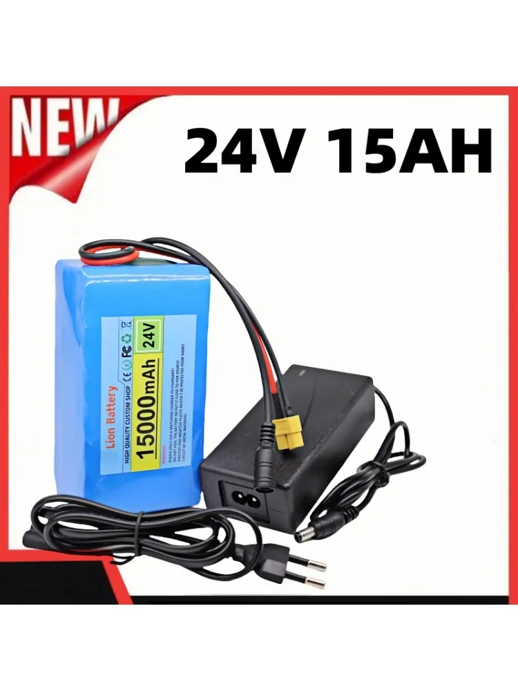 7s3p 24 V 15 Ah 18650 Lithiumbatterie 29,4 V 350 W 500 W Elektrofahrrad Moped elektrischer Li-Ionen-Akku und US/EU 2 A Ladegerät