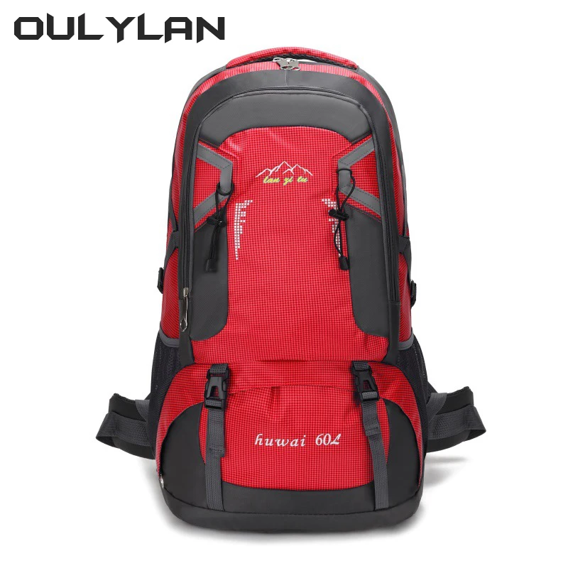 Women Men Waterproof Nylon Travel Bag 60L Large Capacity Backpack Outdoor Mountaineering Bag Leisure Sports Tourism Luggage Bags