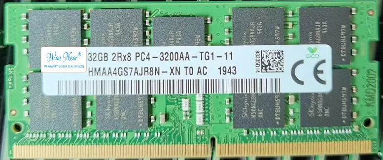 

For laptop 32GB HMAA4GS7AJR8N-XN 2RX8 PC4-3200AA-TG1-11 notebook ECC 32G