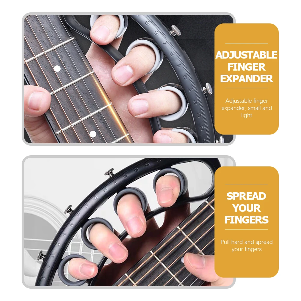 

Finger Workout Guitar Trainer Musical Instrument Practice Extension Exerciser Black Hand Strengthener