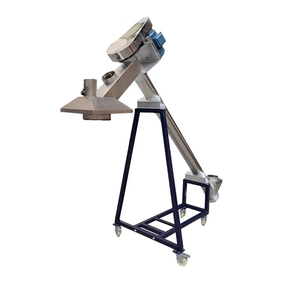 Custom Stainless Steel Screw Auger Conveyor & Feeder — High-Efficiency Inclined Elevator for Powders and Granules