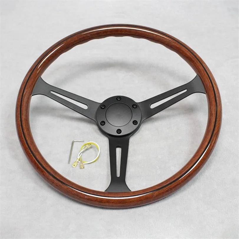 

15inch 380mm Universal Classic ABS Wood Steering Wheel Vintage JDM Copy Wooden Racing Retro Steering Wheel