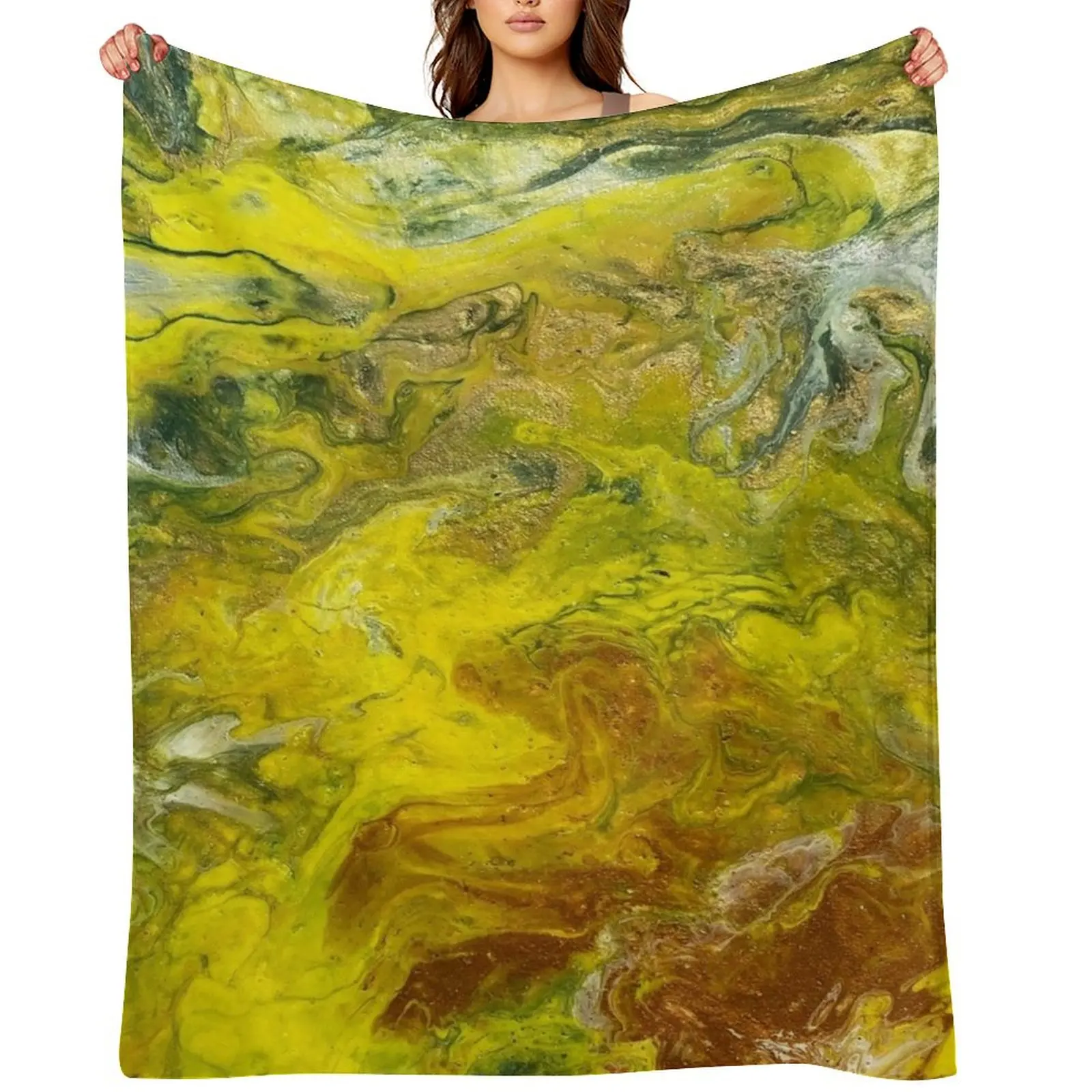 

Yellow, Green, Silver and Red pour painting. Throw Blanket Blankets Sofas Of Decoration wednesday For Baby Sofas Blankets