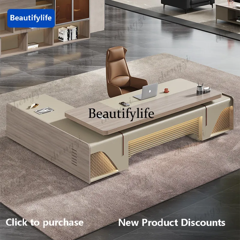C45  Strong Storage Executive Desk Designer Asthetic Luxury Modern Office Desks Drawers Cheap Large Escrivaninha Office Furnitur