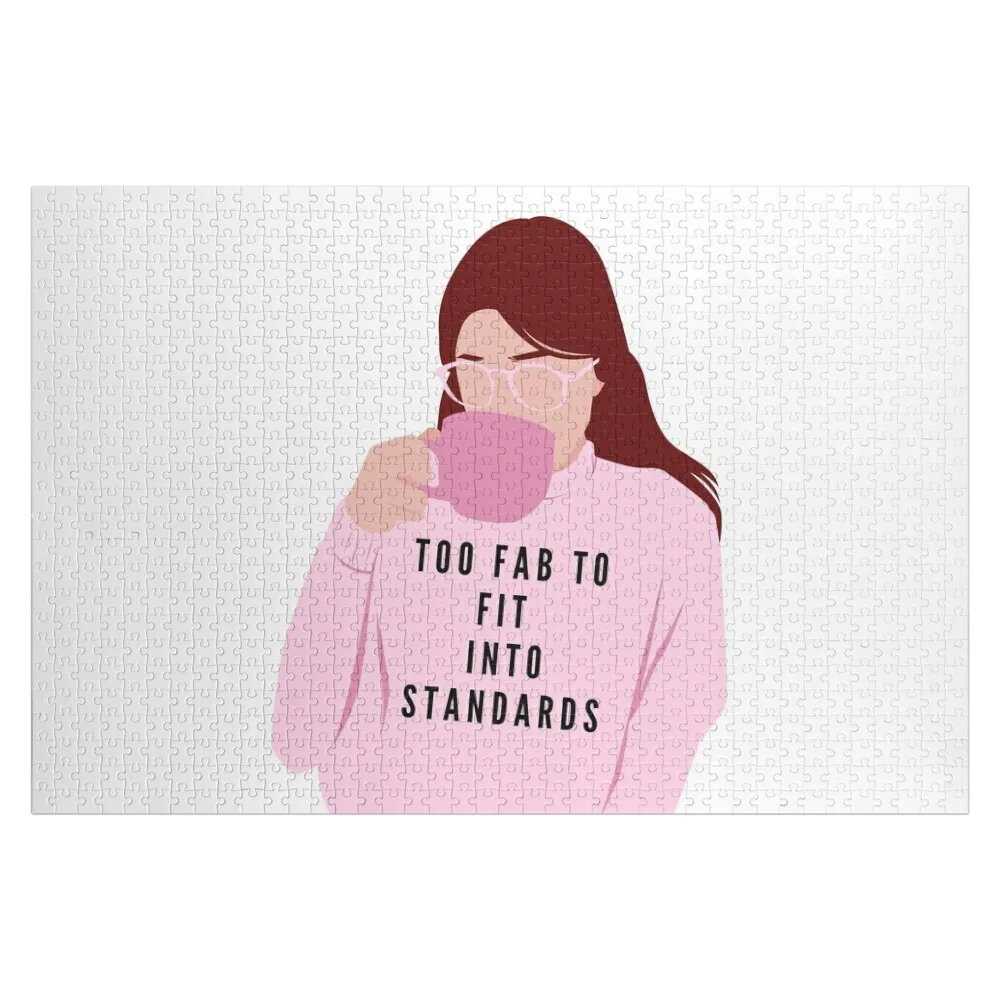 

Too fab to fit into standards || Women Empowerment Quote Jigsaw Puzzle Custom Jigsaw Customizable Child Gift Personalized Puzzle