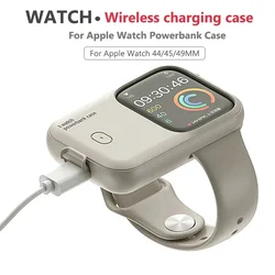 Apple Watch用ポータブルワイヤレス充電器,iwatch用パワーバンク充電器,40mm, 41mm, 44mm, 45mm, 49mm,s8,9,スペアバッテリー