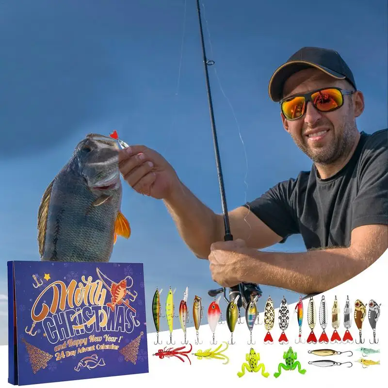 Bass Fishing Advent Calendar 2024 Adults Holiday Advent Calendar 2024 Fishing Lure Advent Calendar 24 Days Countdown Calendar