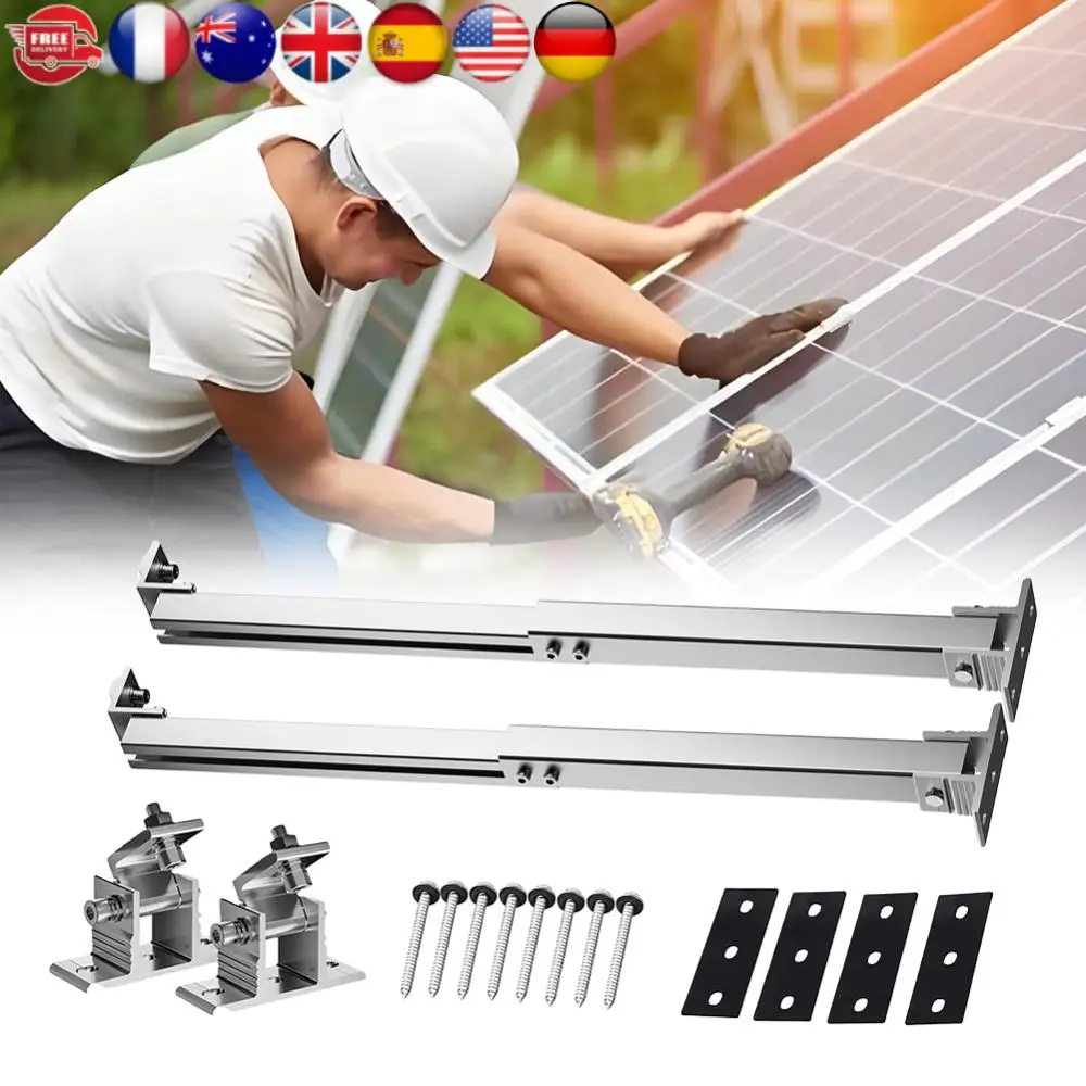 

Ножное крепление для солнечной панели, регулируемая опора для крепления солнечной панели, монтажный кронштейн для солнечной панели из алюминиевого сплава 15-30 градусов