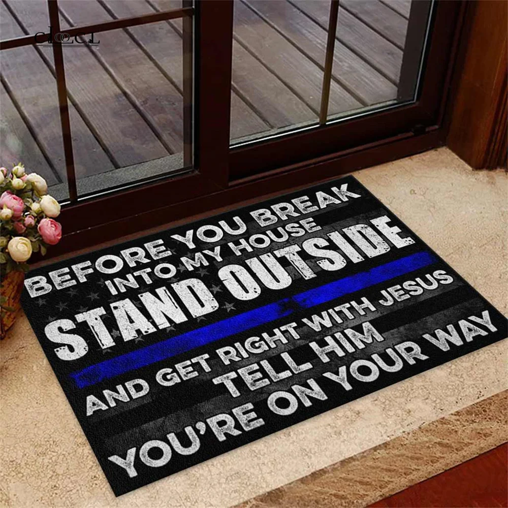 CLOOCL Check Ya Energy Doormat 3D Printed African American Apocalypse Non Slip Door Floor Mat Decor Porch Doormat DropShipping