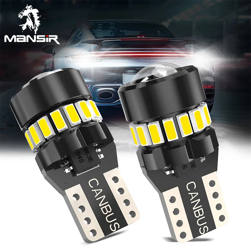 2PCS T10 W5W LED Canbus 168 194 12V 18SMD 6000K Bulbs Auto License Plate Lamp Dome Read Light Width Clearance Turn Signal Lights