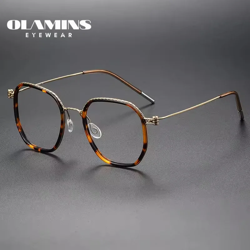 OLAMINS​ Square Shape Strong Hinge Optical Eye Glasses For Women Men Frame Eyeglasses 80892