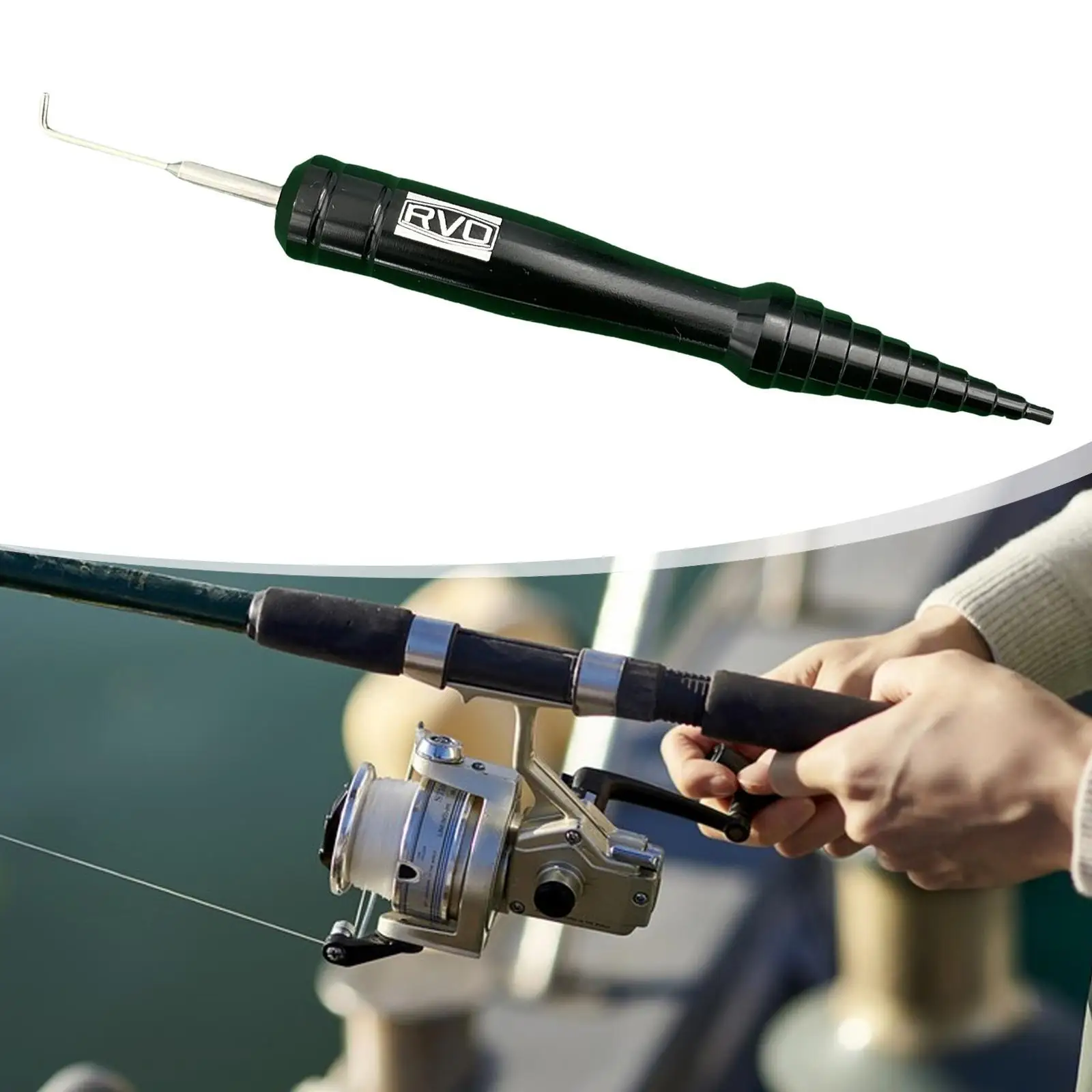 Herramienta de control de rodamiento de carrete de pesca Mantenimiento Dos usos Cono trapezoidal 2 en 1