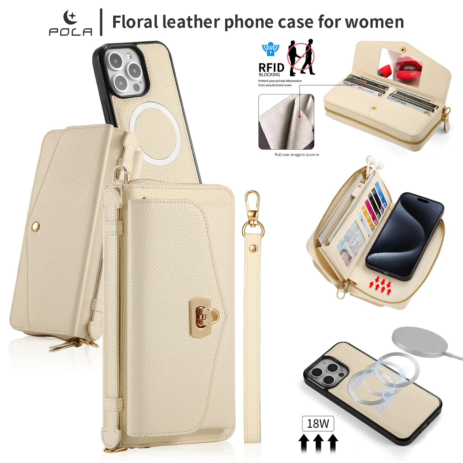 Wallet Shoulder Strap Phone Case for iPhone 16 Pro Max 13 11 12 14 15 Pro Max 16 Plus Handbag Leather Card Pocket Lanyard Cover