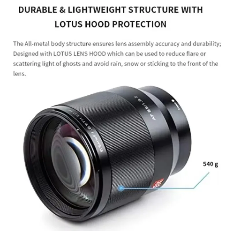 

New Viltrox 85mm F1.8 STM Auto Focus Lens with Full Frame Large Aperture Lens for Nikon Z5 Z6 Z7 Z50 Z7II Z6II Cameras