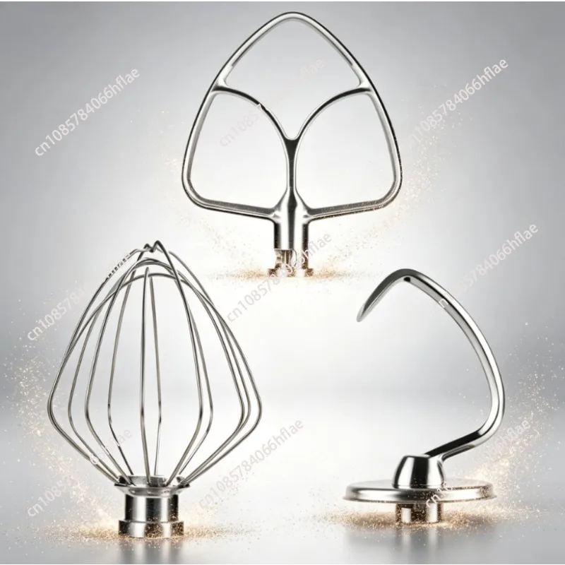 FOR Kitchenaid 5 Quart Mixer Attachments, K5WW Wire Whip, 5K7SDH Dough Hook & Flat Beater Paddle