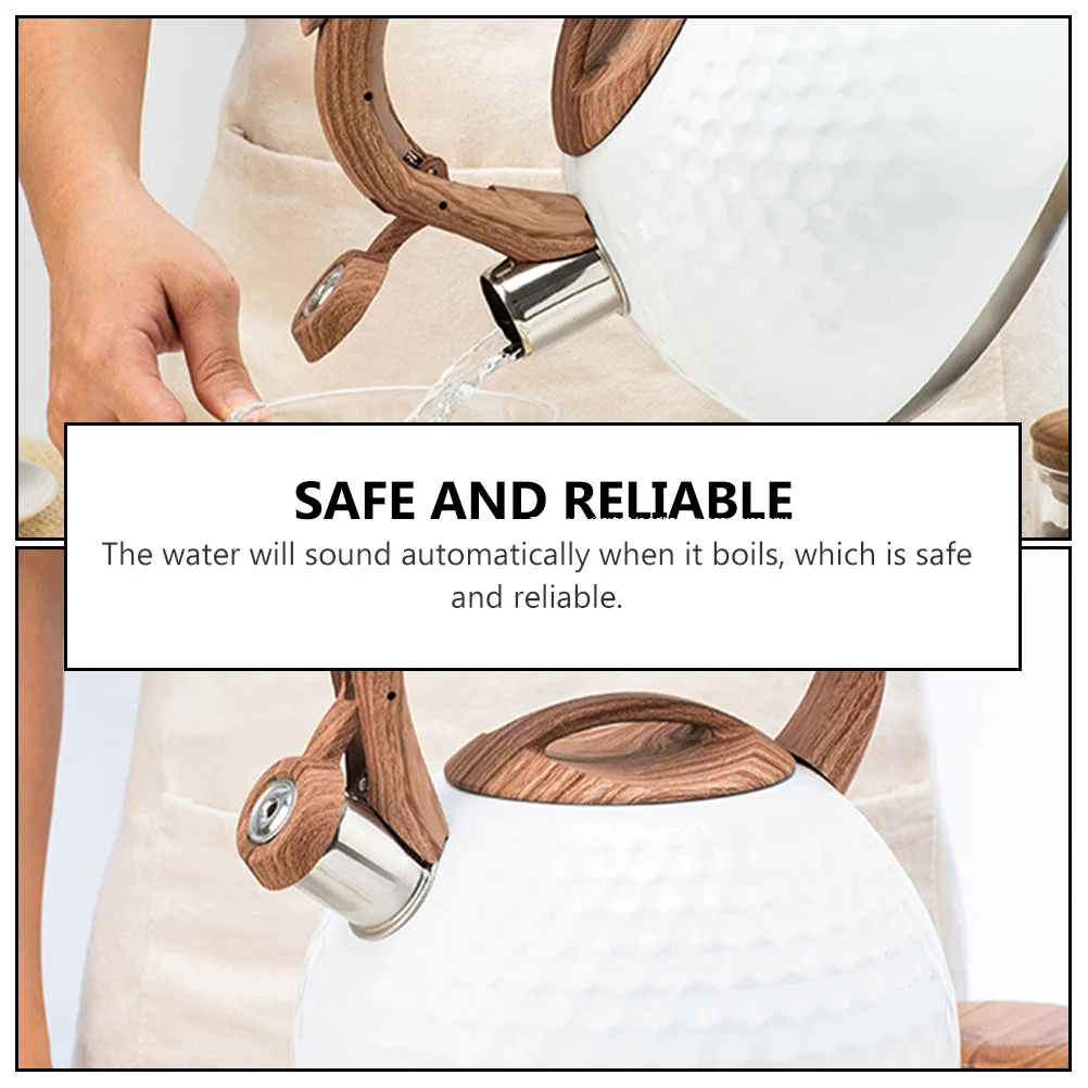 

1 шт., 3 л, чайник из нержавеющей стали со свистком, автоматическое звуковое оповещение, чайник для кипячения воды для чая, кофе, нагрева, большая емкость, звучание