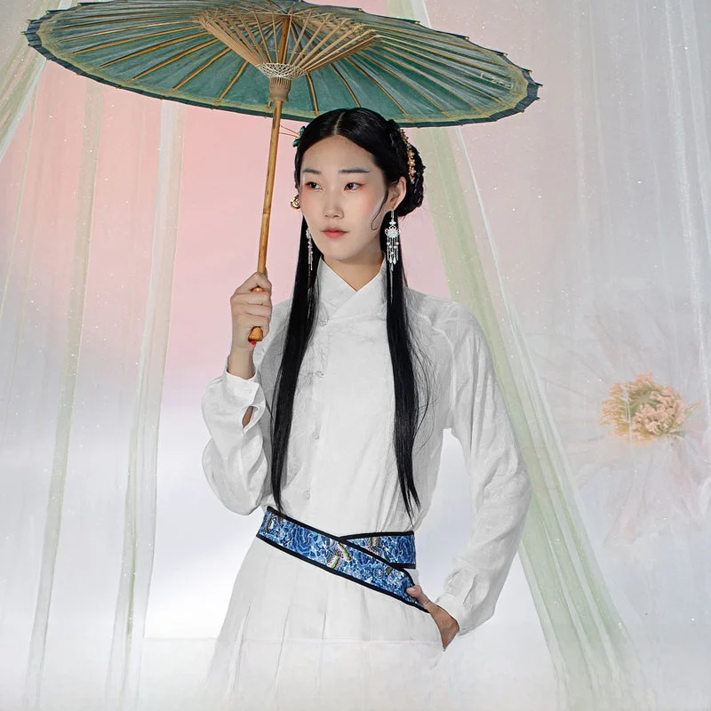 

Women's Vintage Long Sve irt Versatile Autumn New Arrival Slimming Top by a Life on the Left Pure Color Faion Ladies' ...