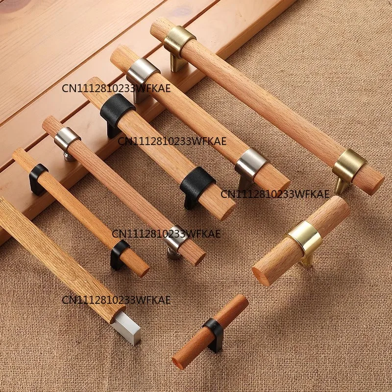 Wooden Door Handle Furniture Drawer Pull Door Pads Protector Cabinet Knob for Knobs and Handles Drawers