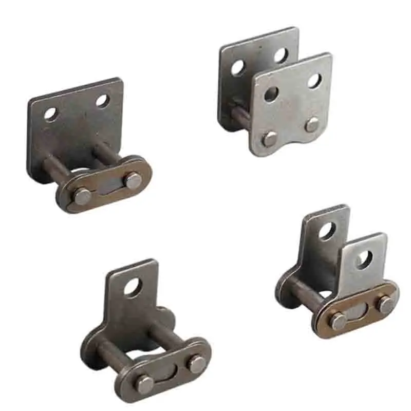1PCS Industrial Drive Chain Straight Plate Conveying Single Double Side Single Double Hole Compatible with 06B 08B 10A 12B