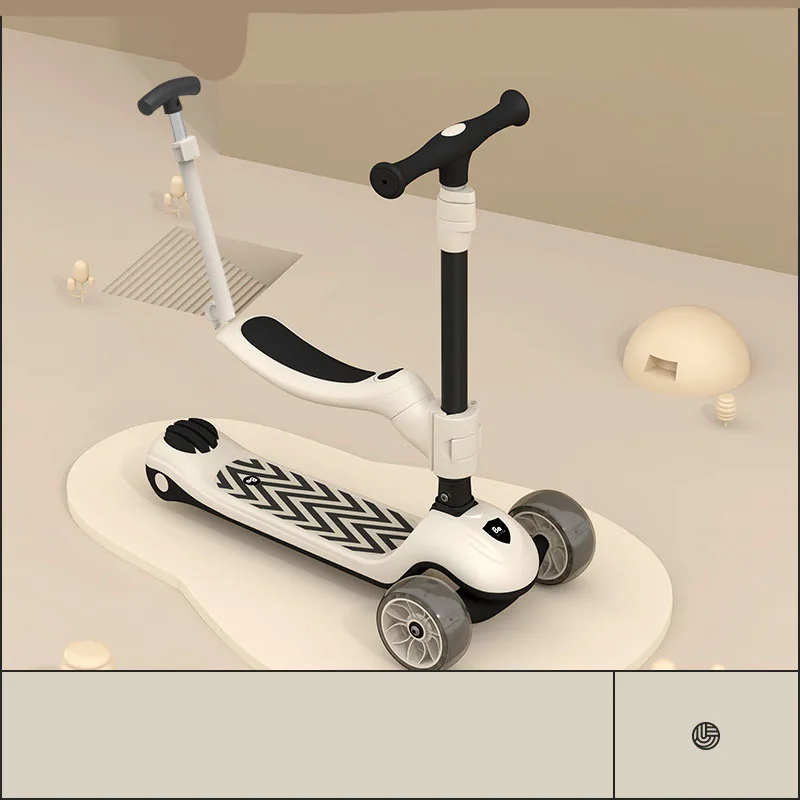 Factory price Baby walker scooter for 1-8 years old, scooter with seat and push rod for children Cool cute children scooter