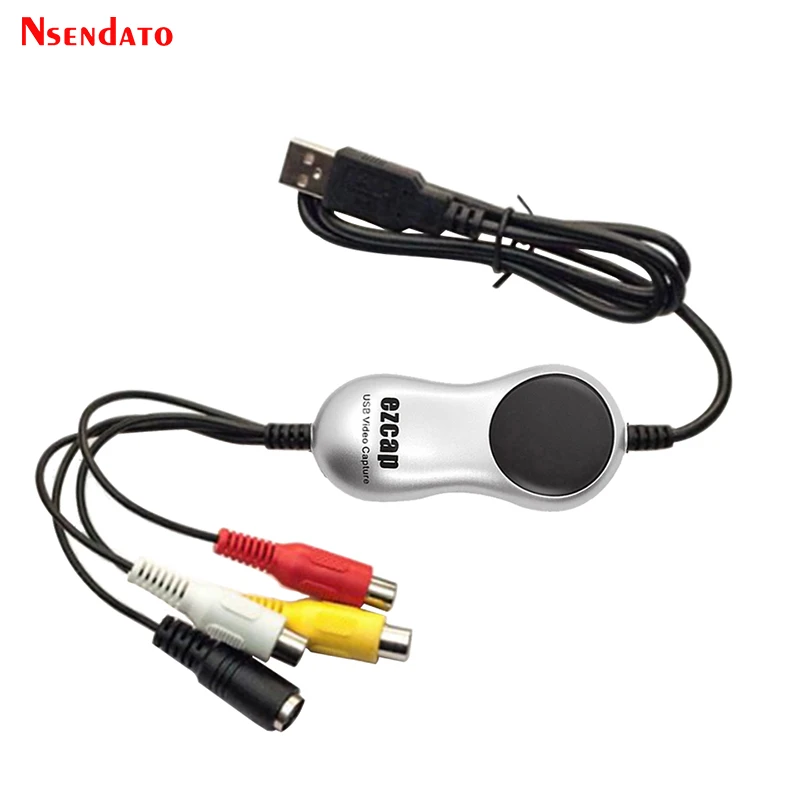 Ezcap USB2.0 HD التقاط الفيديو TV DVD VHS DVR محول مسجل المنتزع محول التناظرية فيديو الصوت إلى الرقمية لنظام التشغيل Windows 10 8 7