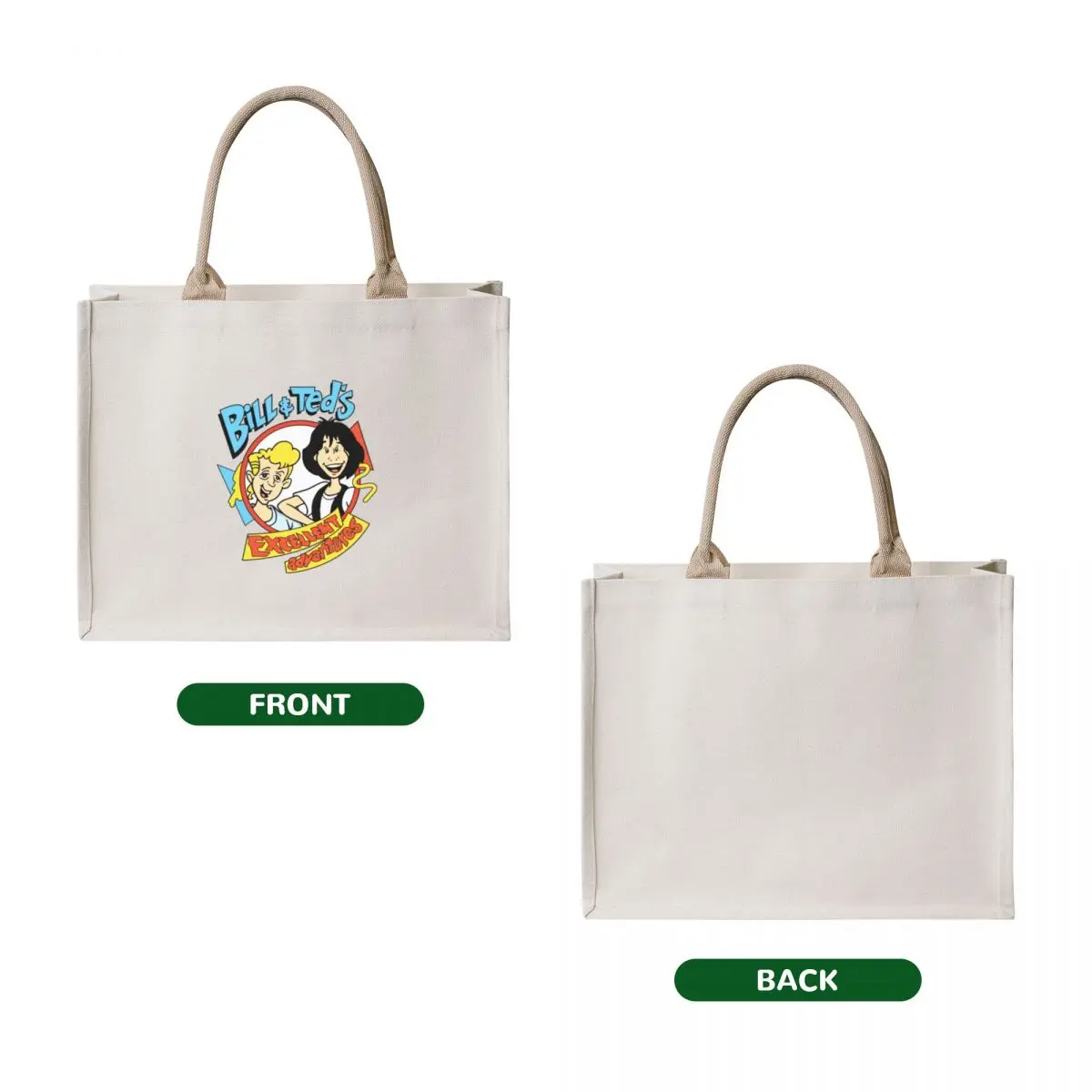 Bill & Ted's Excellent Adventure - Cartoon Tote Bag female bag tote bag screen reusable shopping bags tote