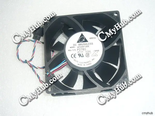 For Delta Electronics AFC0912DE SP03 0P2780 DC12V 2.50A 9238 9CM 92mm 92X92X38mm 5Pin 4Wire Cooling Fan