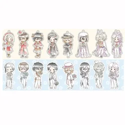 Game Nakajima Atsushi Nakahara Chuuya Edogawa Ranpo Keychain Doll Anime Acrylic Keyring Pendant for Gift