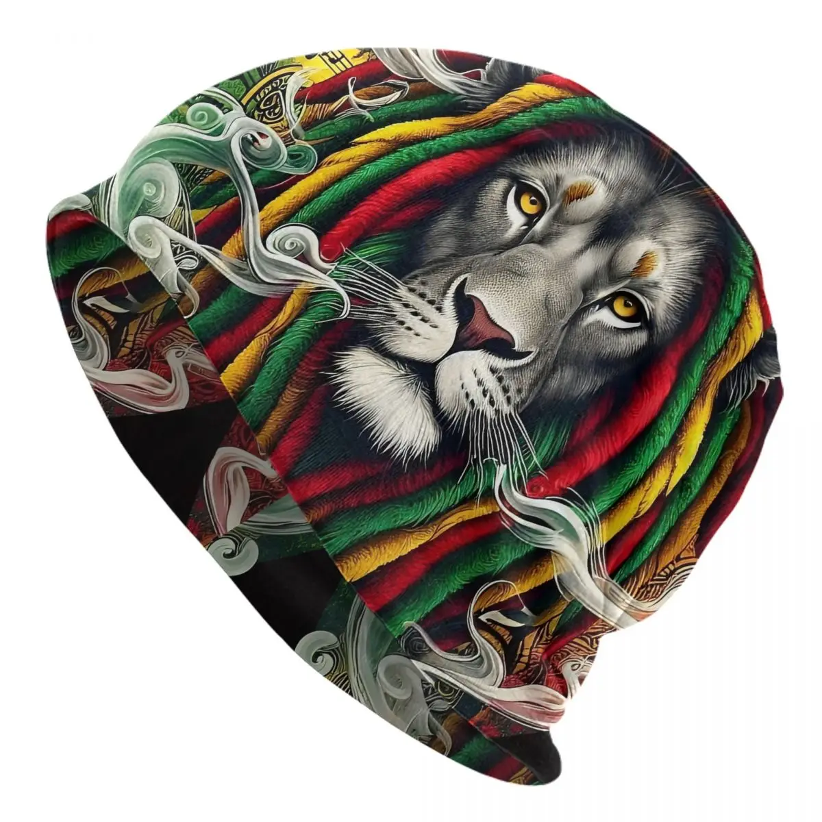 Rasta Rastafari Rasta Lion Jamaica Music Bonnet Hats Hip Hop Outdoor Reggae Skullies Beanies Hats Men's Women's Head Wrap Caps