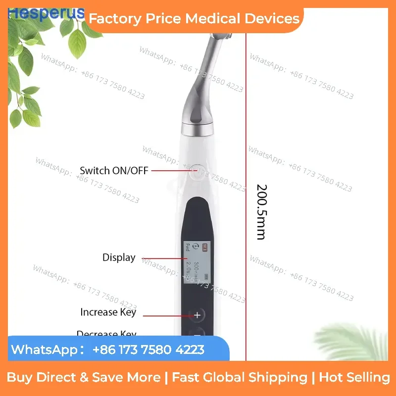 2026 2 in 1 Cordless/Replacement Endomotor With Built-in Apex Locator Endodontic Motor With 16:1 Contra Angle
