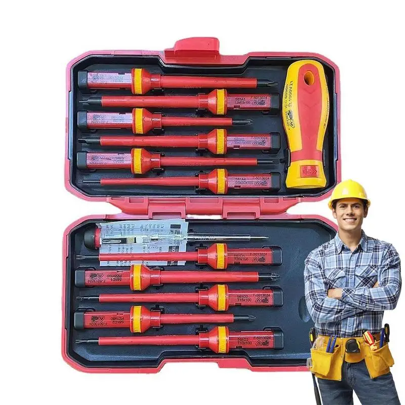 

Magnetic Tip Insulated Screwdriver 13X Electrical Screwdriver Set 1000 Volts Protection For Professional Electrical Applications