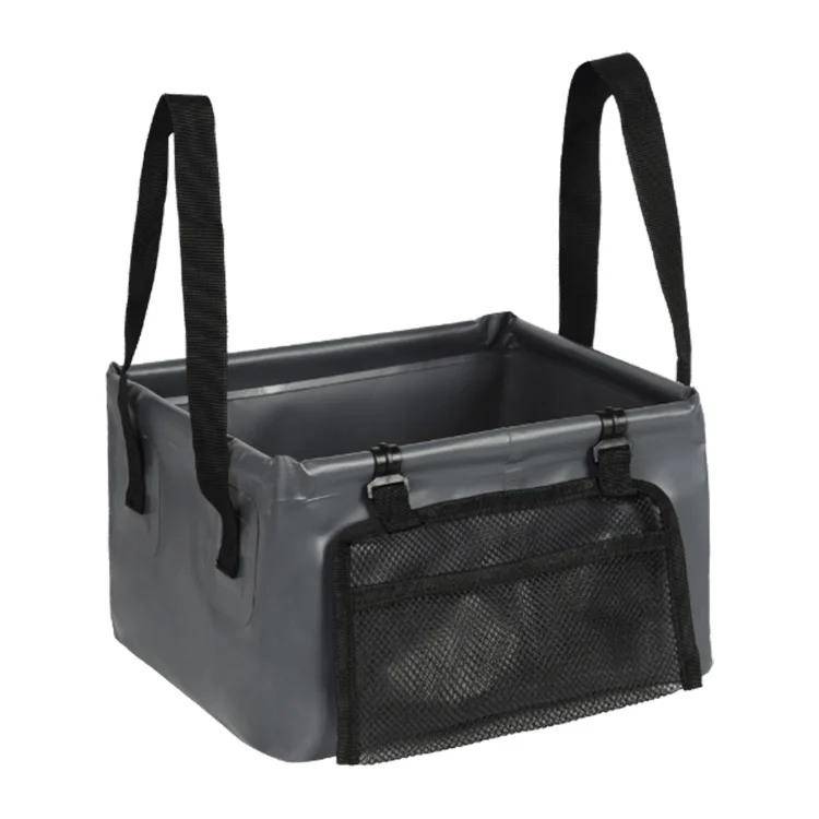 Square Water Bucket, Foldable Outdoor River Bag for Camping, Fishing, Hiking,Travel Lightweight Bucket for Road Trips & Washing