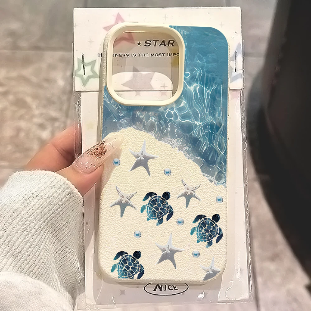 Waves Sea Turtles Phone Case For iPhone 17 16 15 14 13 12 11 ProMax 16 15 14 Plus 17 16 15 14 13 Pro 17Air Silicone Matte Cover - view 2