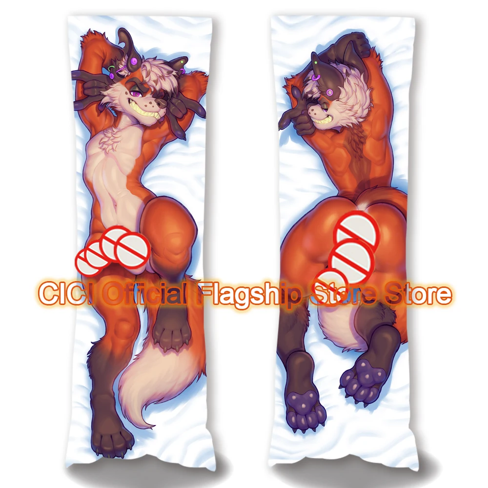 

Dakimakura Anime Pillowcase Sexy Canid Fox Furry Cosplay Double-sided Print Of Life-size Body Pillowcase Gifts Can be Customized