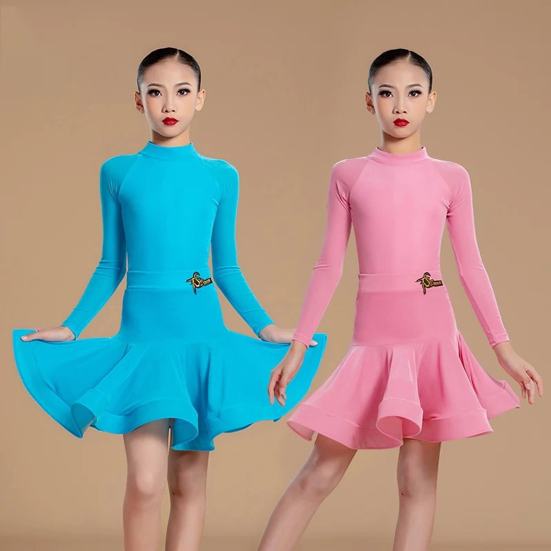 Child Ballroom Dance Professional Suits Girls National Standard Latin Dance Performance Costume Kids Stage Dancing Dress 11185