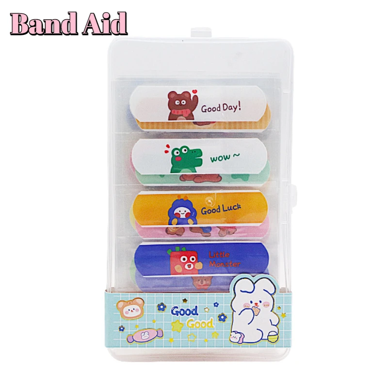 80pcs/lot Creative Cute Cartoon Band Aid Hemostatic Sticker Breathable Waterproof Bandages First Aid Emergency Kit for Children