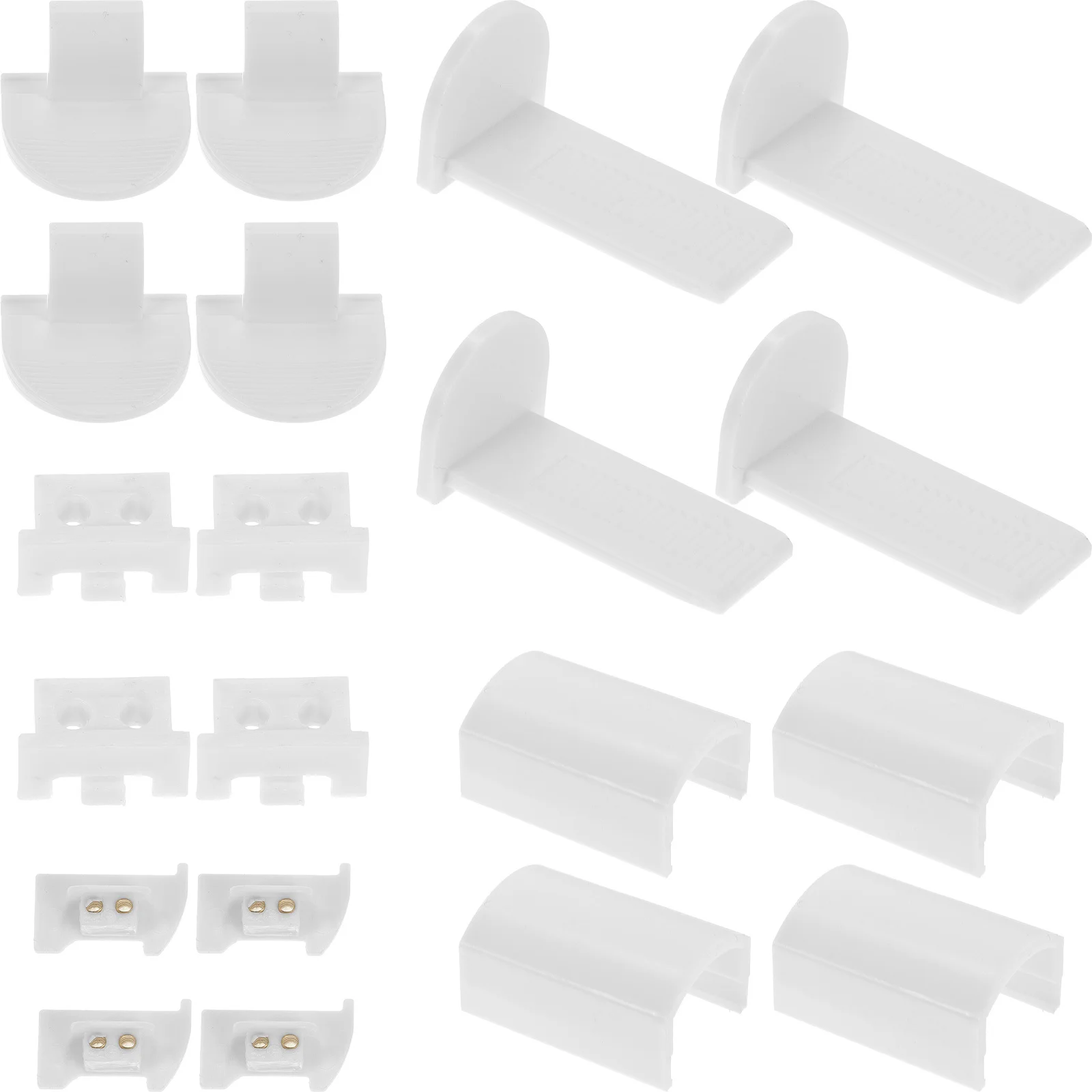 Piezas de reparación de persianas plisadas, pestañas de repuesto de plástico, fácil fijación, accesorios para persianas de ventana rota, blanco clásico, 32 Uds.