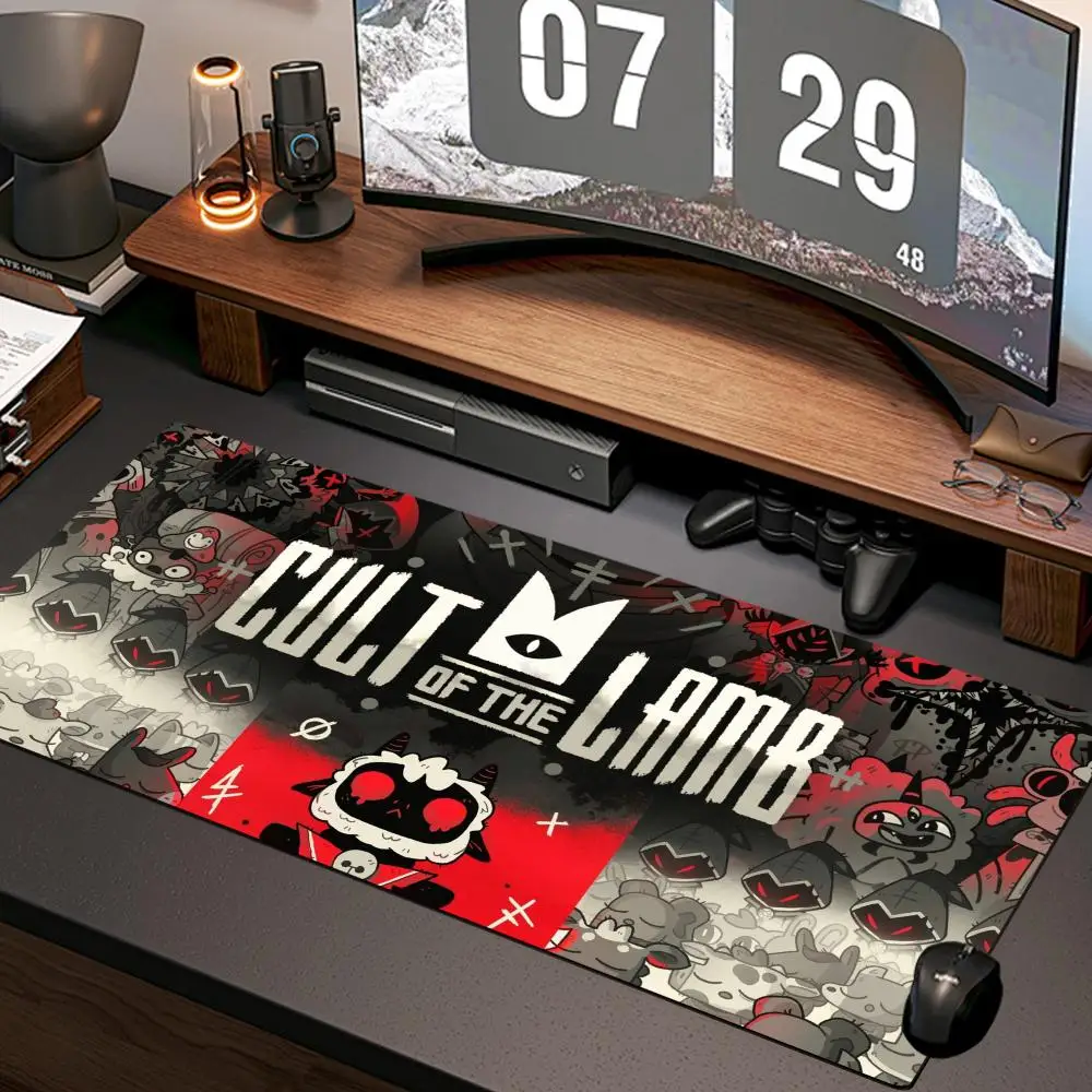 Video Game C_cult of the L_lamb Mouse Pad New Computer Home Mousepad XXL Desk Mats Natural Rubber Office Anti Slip Gaming Access