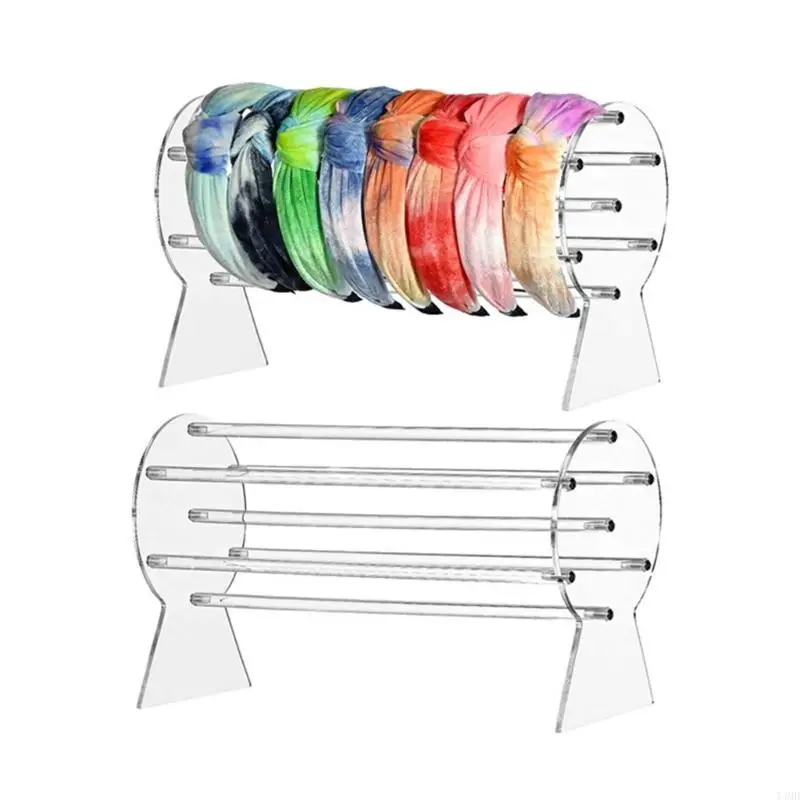 Clear Acrylic Headband Holder Multi Purpose Hairband Dispaly Rack Space Saving Headband Display Stand for Teen Girl Women Gifts