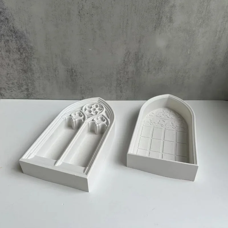 Storage Box Resin Mold Silicone Tray Mold Plate Molds for Epoxy Resin Church Window Shape Jewelry Container Casting Box Mould