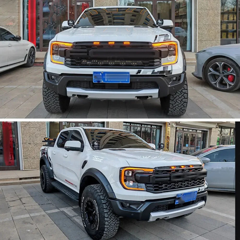 Replace Amber Grid Lights Daytime Running Light Kit for 2022 2023 2024 2025 Ford Ranger Lariat Raptor T9 LED Lighting DRL Boards
