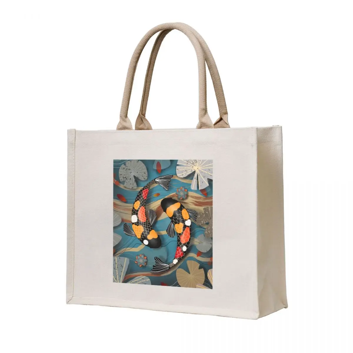 

Koi Watergarden Tote Bag Canvas stote bag Women's bags Fabric bag hand bags