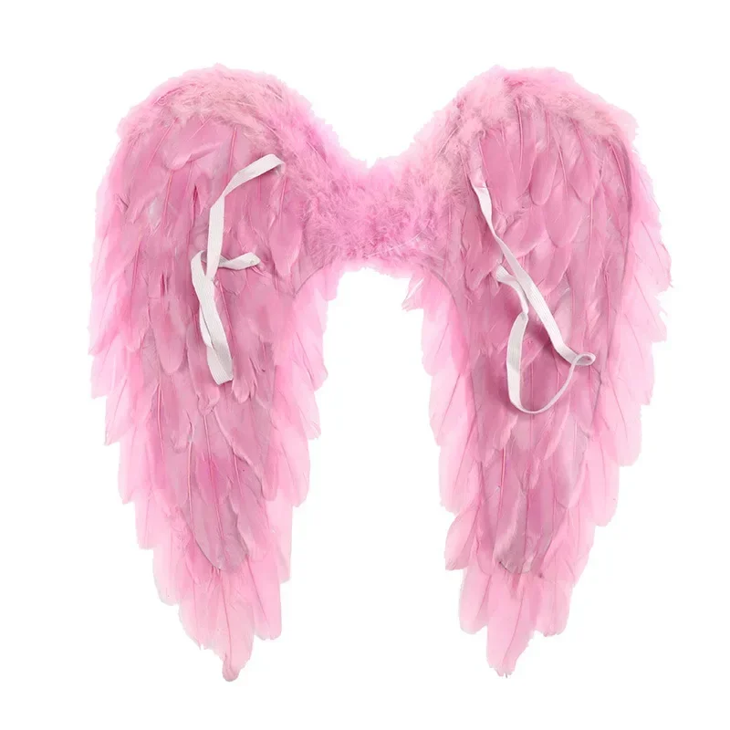 สีดําสีขาว Angel Feather Wings Holiday Party Props ฉาก Catwalk ปีศาจปีกปีศาจแสดงวันเกิด Bar Home Decor ฮาโลวีน