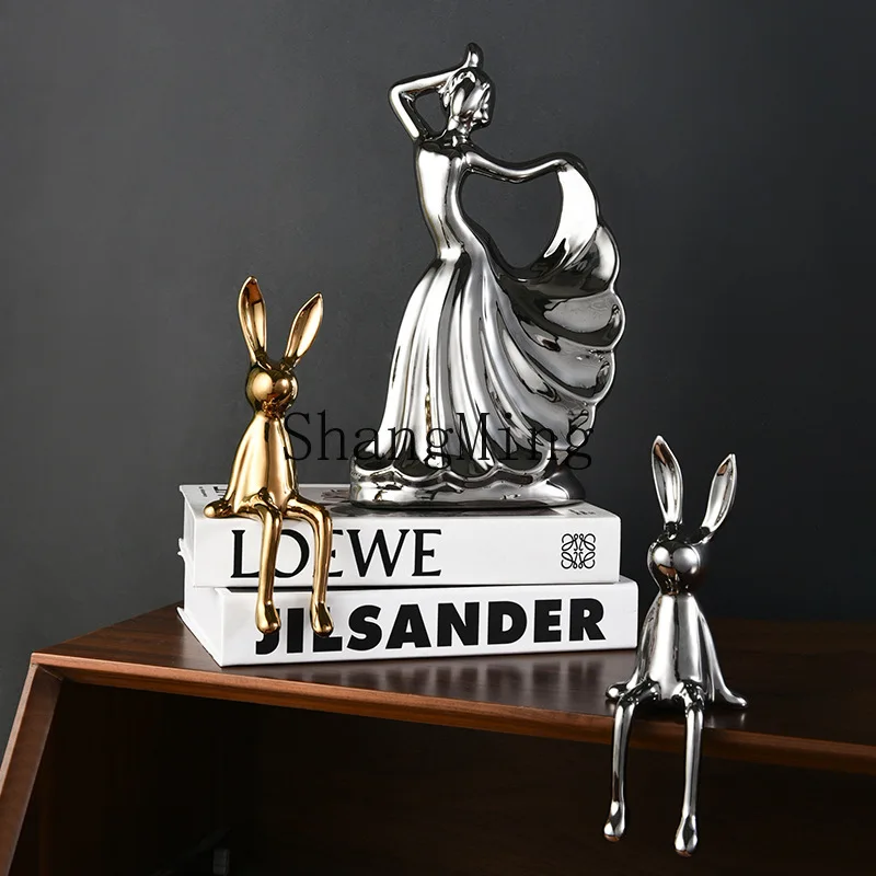 PYHcreative modern dancer art ornaments home living room entrance wine cabinet light luxury decoration ornaments