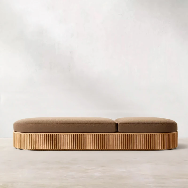 Kursi Santai Kayu Jati Solid untuk Luar Ruangan, Model Hobo, Tahan Lama, Mewah, Anti Air dan UV, Cocok untuk Villa, Hotel, dan Tepi Kolam Renang