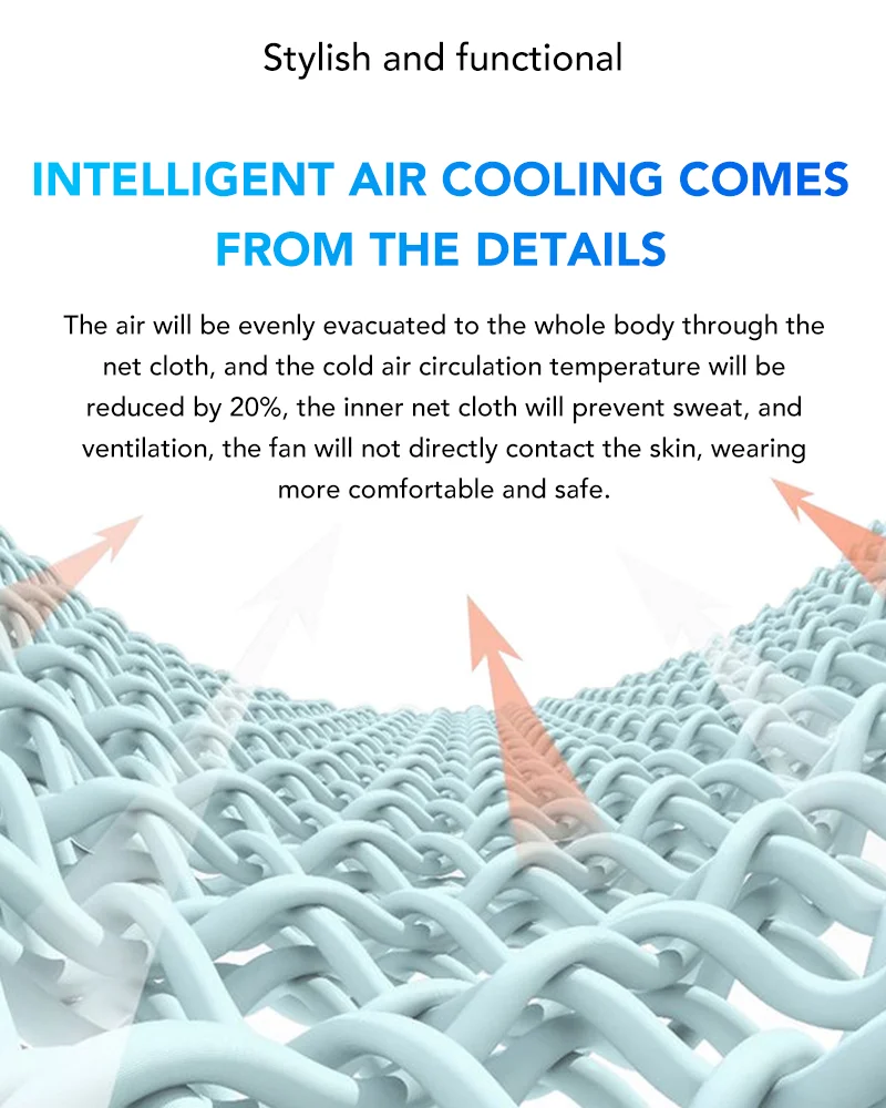 Sommer Paar Stil Klimaanlage Kleidung Eis Jacke mit Fan Reise Sonnenschutz Haut Kleidung Atmungsaktive Outdoor Arbeit Kleidung – Detail 5