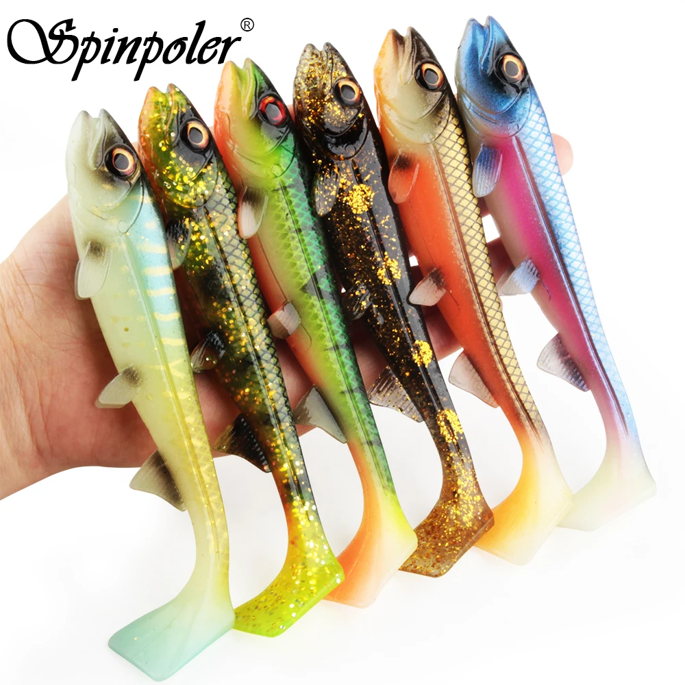 Spinpoler Weiche Angelköder T-Schwanz Künstlicher Köder 18 cm Hecht Shad Swimbait Outdoor Barsch Wels Zander Angelausrüstung Zubehör