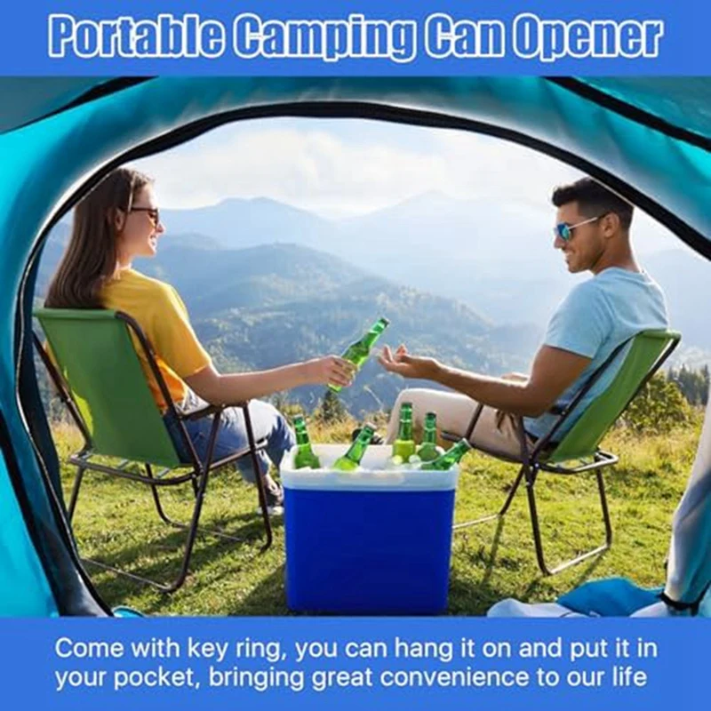 P38 And P51 Can Openers With Key Rings, Stainless Steel Manual Camping Can Opener,Portable Can Opener For Kitchen Travel