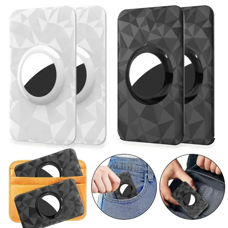 1-2PCS for Apple Airtag Wallet Holder Anti-Lost Tracker Ultra Thin Card Case Wallet GPS Tracker Locator Card Holder for Air Tag